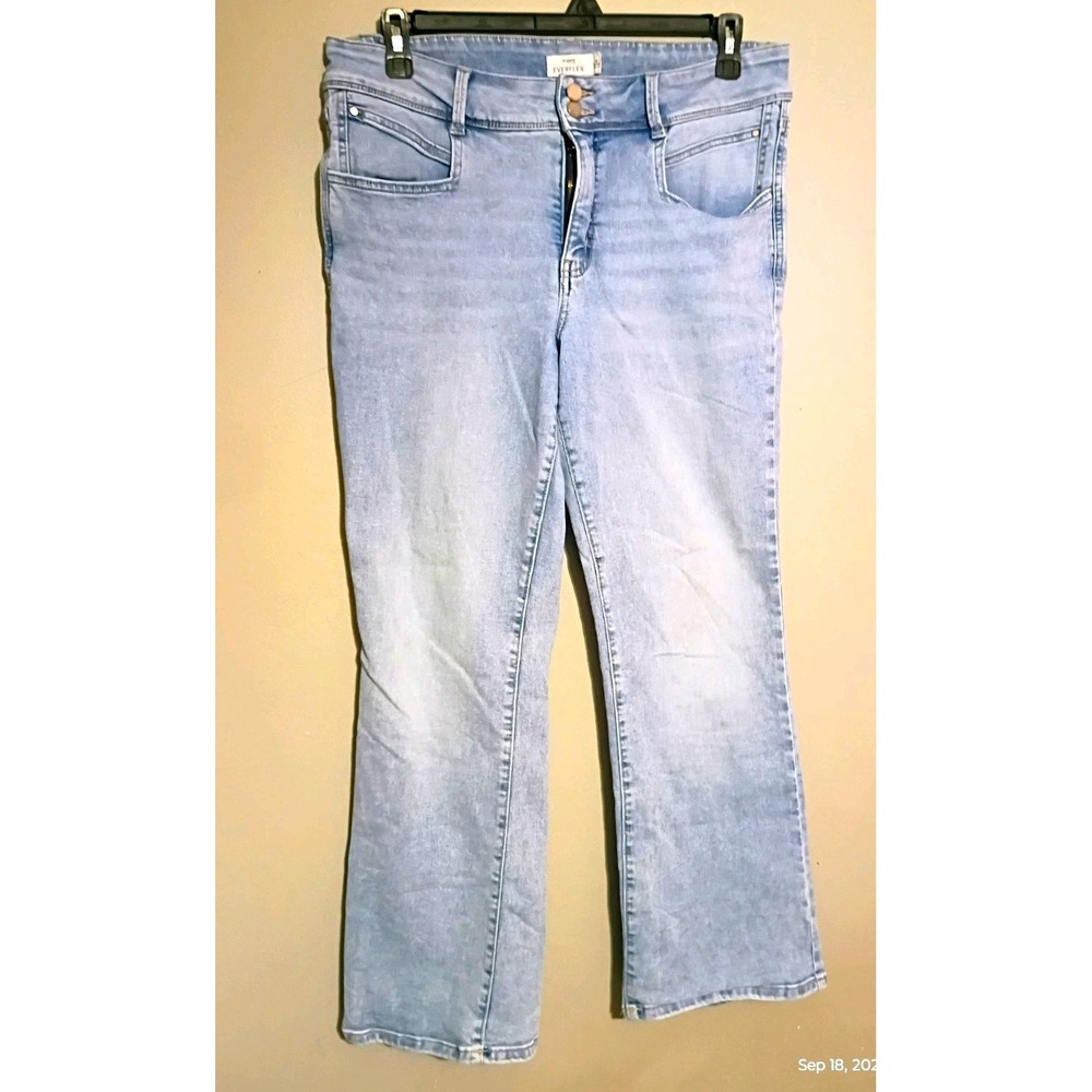 m jeans by maurices Everflex Light Wash High Rise Slim Bootcut Jeans 16